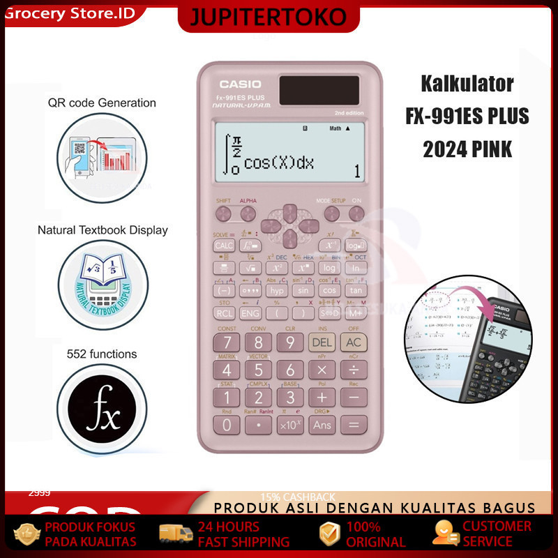 

Kalkulator Scientific Casio ilmiah FX-991ES-Plus Calculator Scientific Casio Kalkulator Casio Scientific 417 Fungsi/Dua Sumber Tenaga Baterai Dan Tenaga Matahari/40 Konstanta Rumus