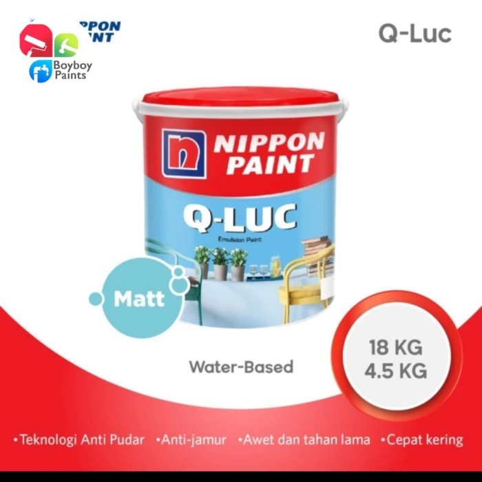 CAT TEMBOK QLUC PUTIH 25 KG 18 KG NIPPON PAINT