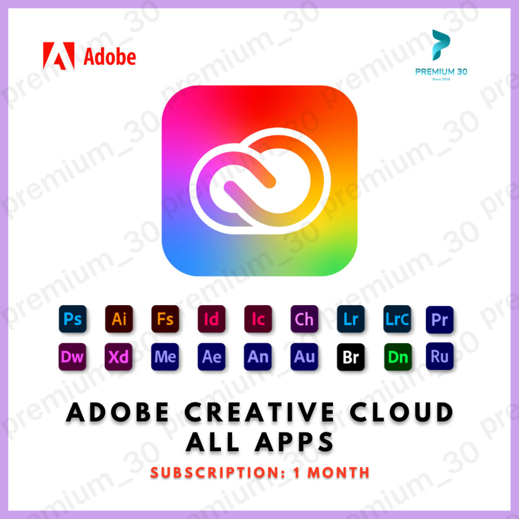 Adobe Original Creative Cloud All Apps | 1 Month | Full Warranty