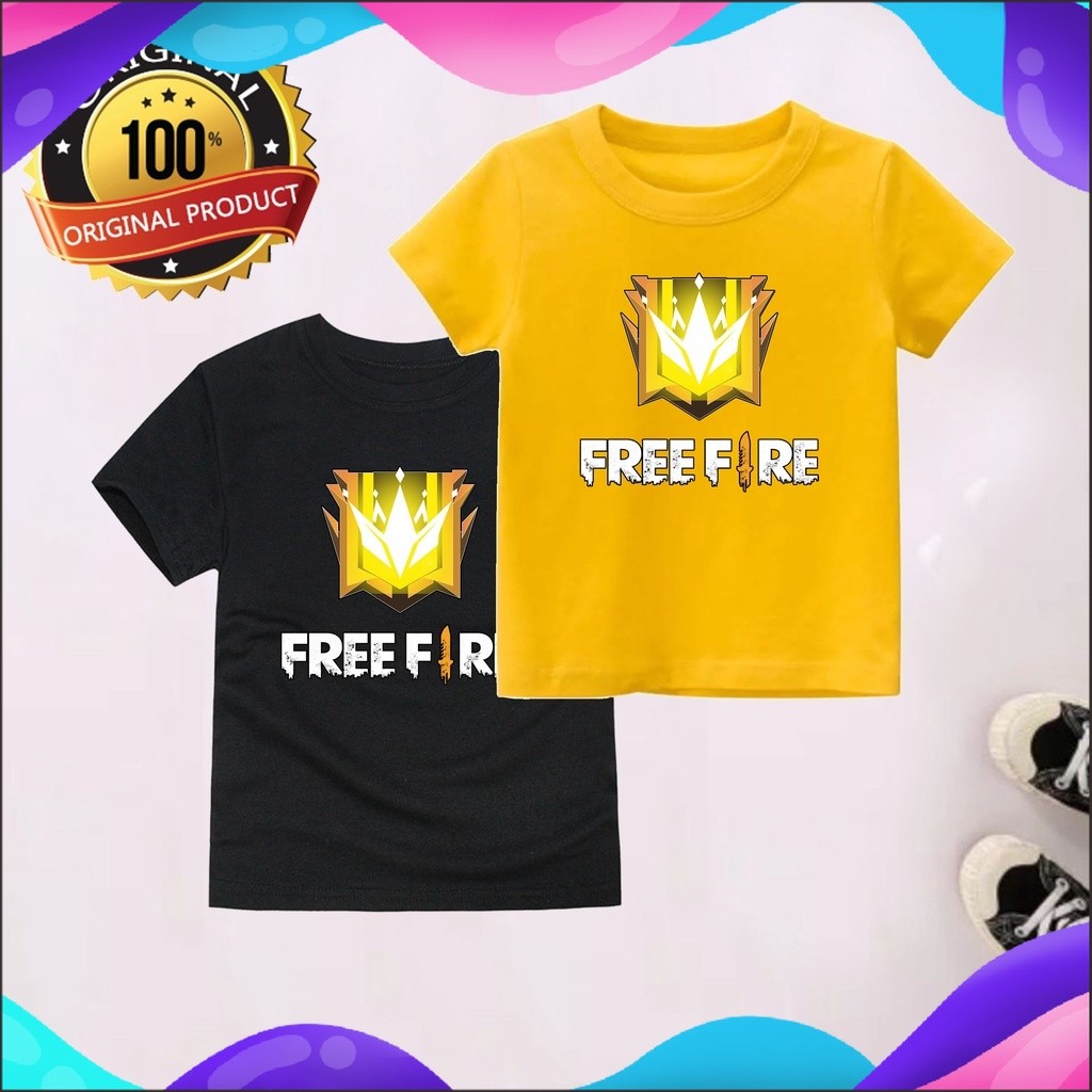 DNR - Kaos Anak FF Motif Grand Master Baju Anak Free Fire Laki Laki Dan Perempuan Fashion Kids 24 A6