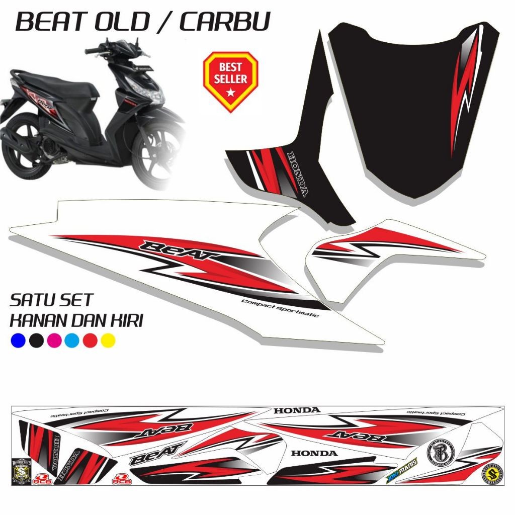 STIKER KEREN STIKER MOTOR BEAT OLD / VARIASI KEREN STRIPING STIKER BEAT LAMA