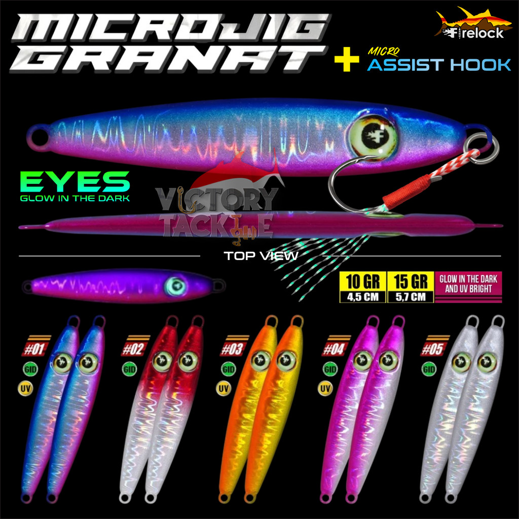 UMPAN PANCING metal jig MICRO JIG FIRELOCK GRANAT 20 GRAM