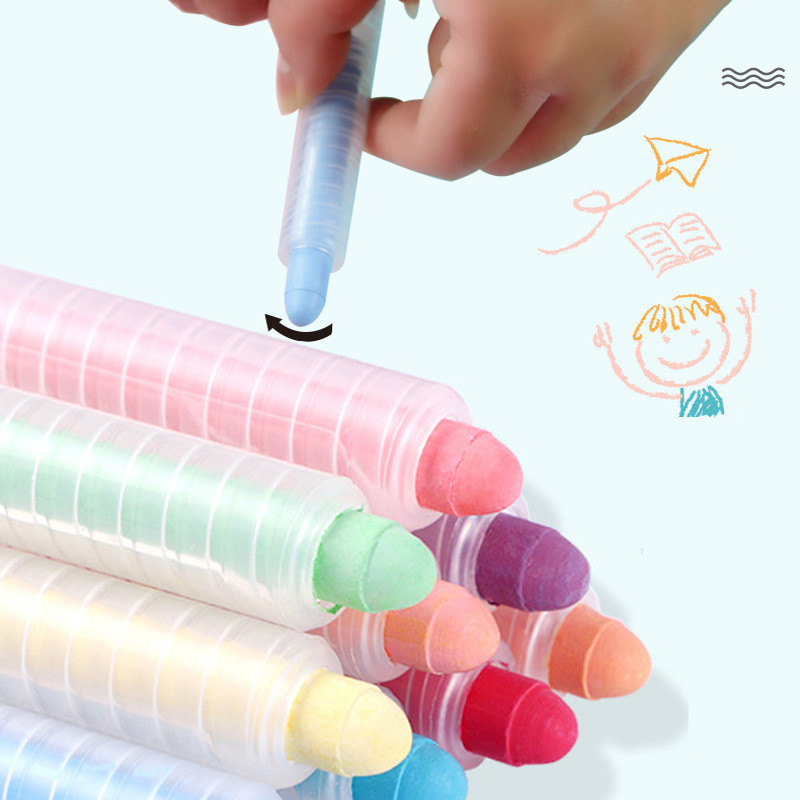 

5pcs Transparent Chalk Holder Water soluble Chalk sleeve Blackboard Chalks Clip Teachers Writing Children Drawing Board Supplies