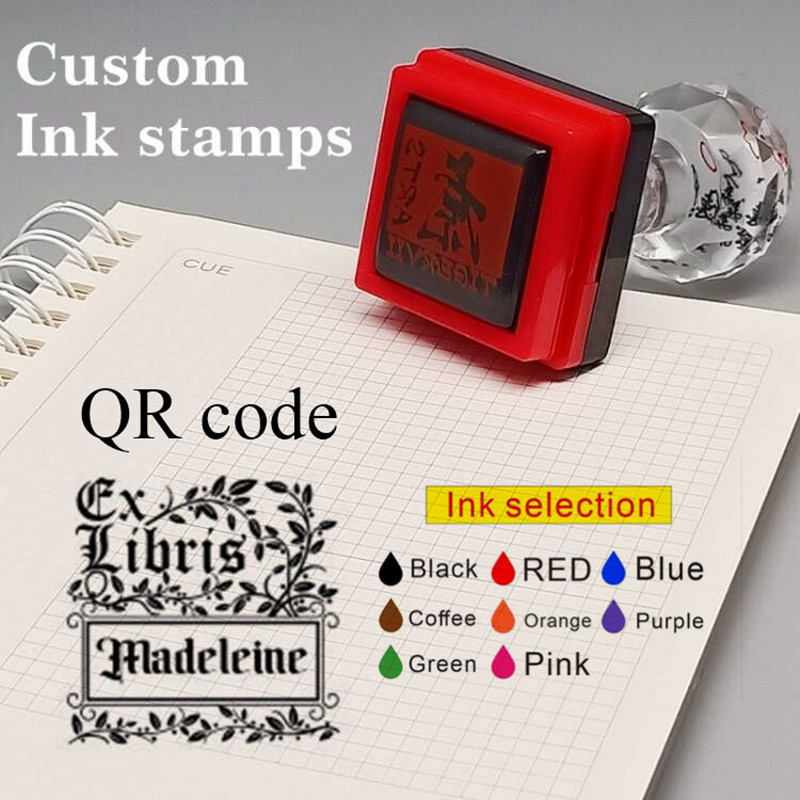 

Square Stamp Personalized your own Logo Customized Photosensitive ink Stamp Personalized Custom Self Inking Stamp Rubber Stamp