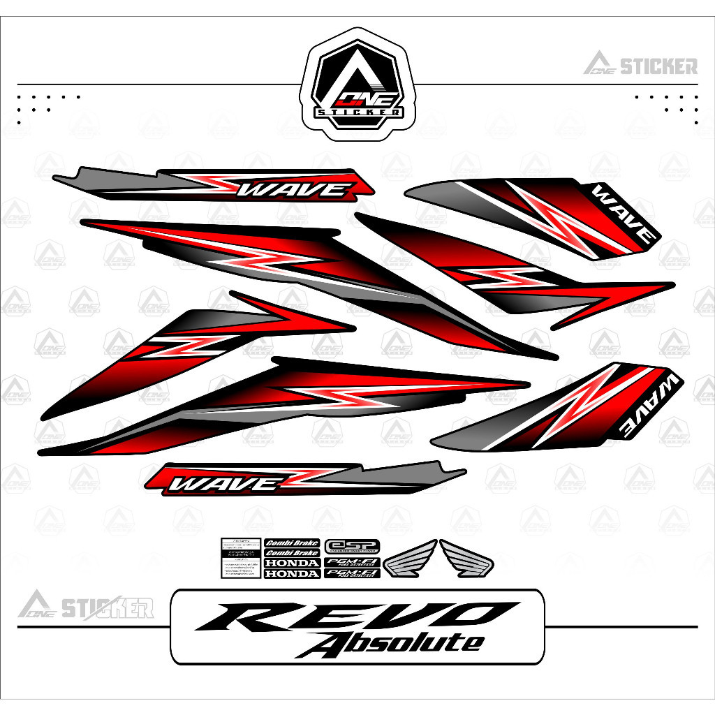 STRIPING WAVE / REVO ABSOLUT  / STIKER WAVE / REVO ABSOLUT / WAVE 110 / STRIPING REVO 110 / STICKER 