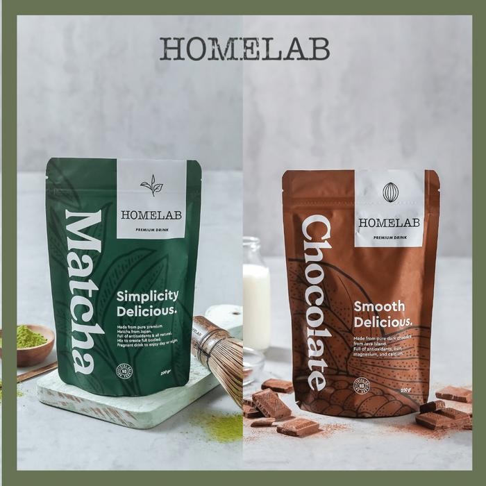 

Homelab Bubuk / Powder Matcha & Chocolate Premium - Paket 2 Bungkus