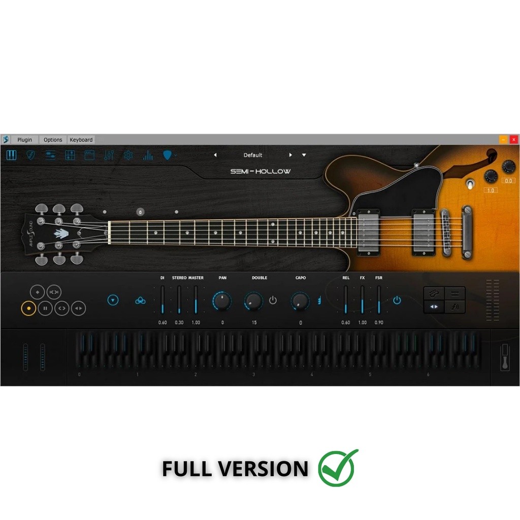 Ample Sound Guitar SH3 v3 VST Plugin Gibson ES 335 semi-hollow body Guitar of Neck pick-up with fing