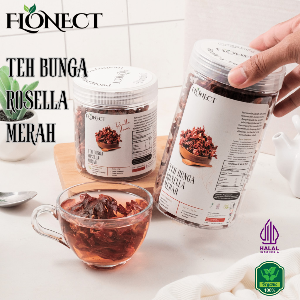 

Flonect Teh Bunga Rosella Merah PREMIUM BUNGA ROSELLA TEA / ROSELA MERAH KERING