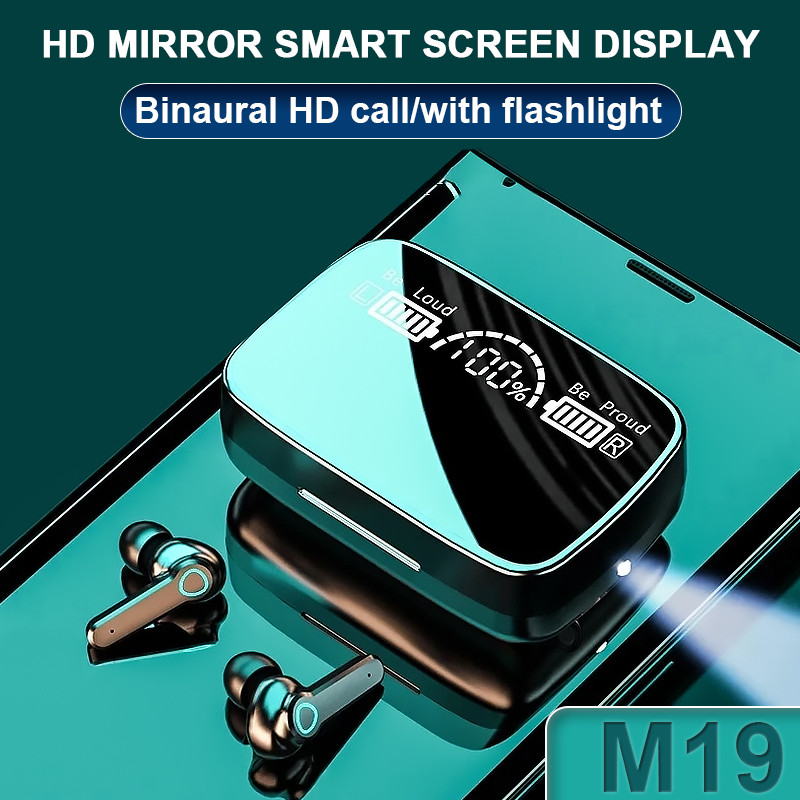 Black M19 wireless Bluetooth headset