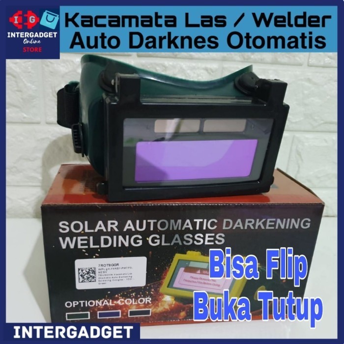 

Kacamata Las Auto Darkening Otomatis Gelap Terang / Kaca Mata Las Auto - Auto Flip Solid