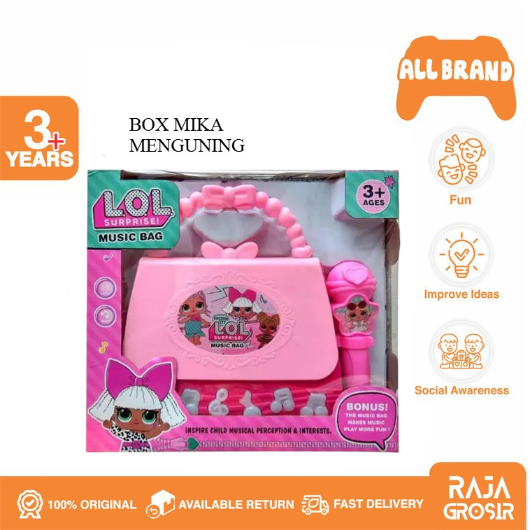Mainan Anak Perempuan Microphone Music Bag LOL Surprise Tas Koper Mic Musik