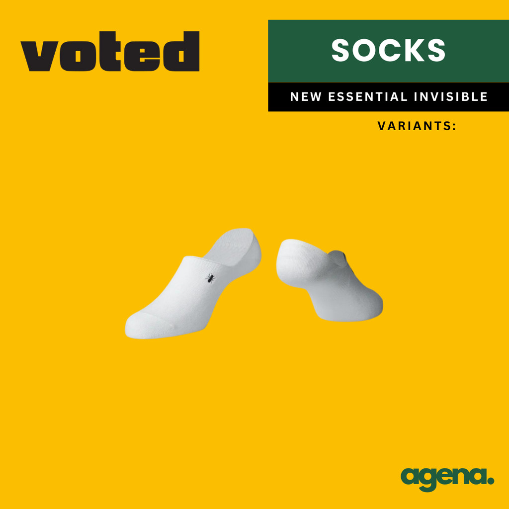 Voted New Essential Invisible Socks White (S) - Unisex - Kaos Kaki