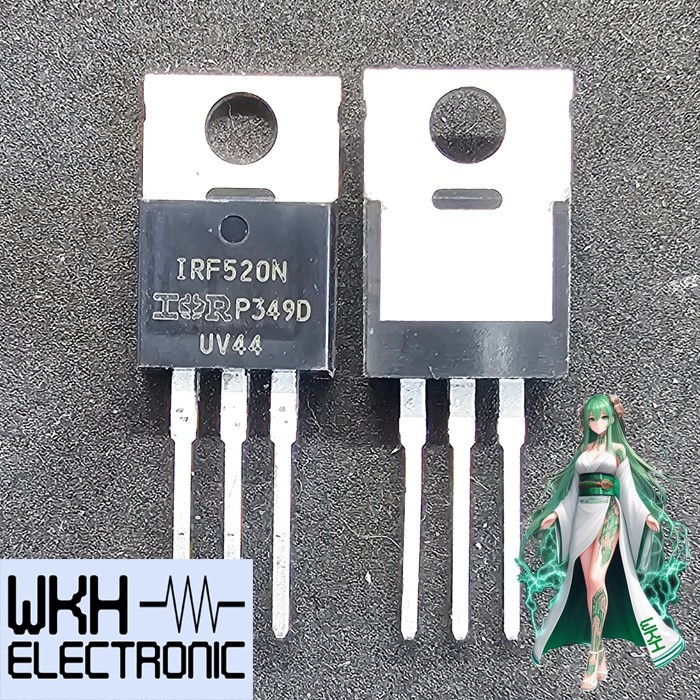(BACA DESKRIPSI) ORIGINAL IRF520N IRF520 IRF 520 IRF 520 N MOSFET TO220 Transistor