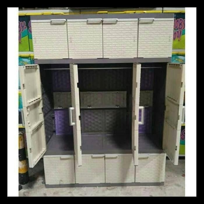 LEMARI PLASTIK / LEMARI PAKAIAN GANTUNG JUMBO MERK AKAKO A4G