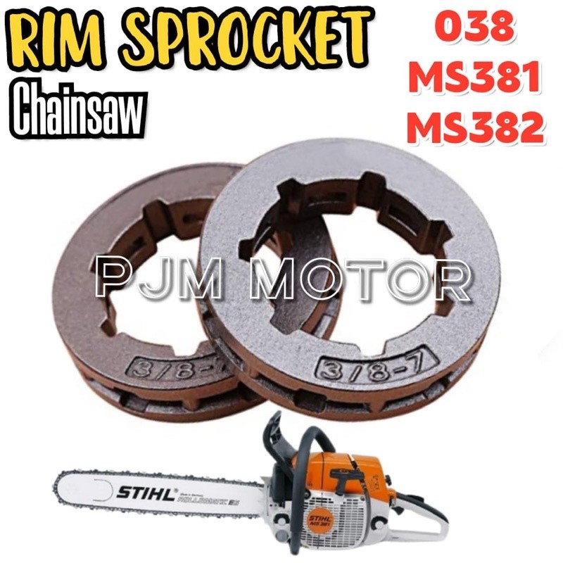 

Ms381 Rim cincin sporket mesin chainsaw sthil stihl Sinso senso 038 Ms382 juga bisa amplas
