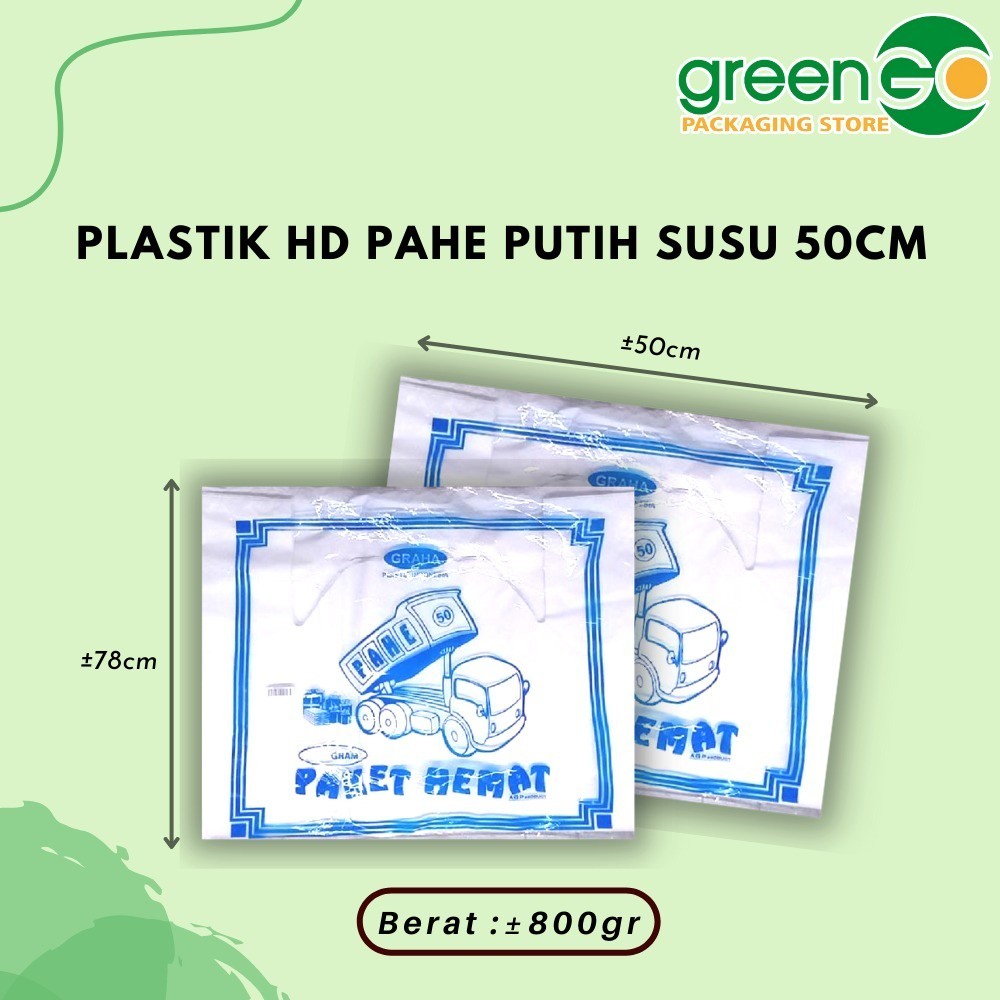 

[MS] PLASTIK HD PAHE PUTIH SUSU UKURAN 50 CM KANTONG PLASTIK PUTIH SUSU PLASTIK MURAH