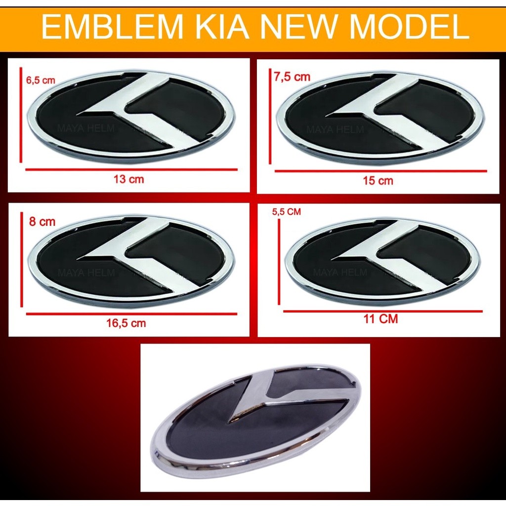 Emblem Logo Mobil KIA New ABS Plastik Berkualitas