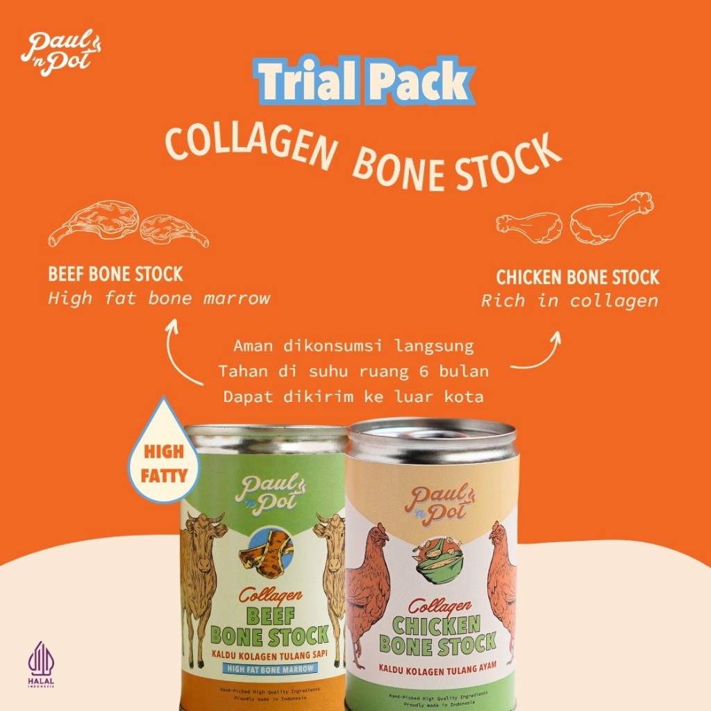 

Trial Pack - Collagen Chicken & Beef Bone Stock - Kaleng