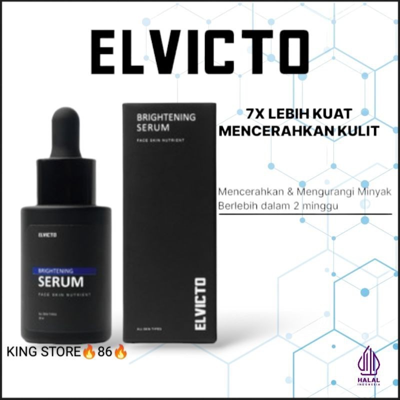 100% ASLI [ NEW ] ELVICTO BRIGHTENING SERUM | Serum Pria untuk Mencerahkan Wajah, Menghilangkan Flek