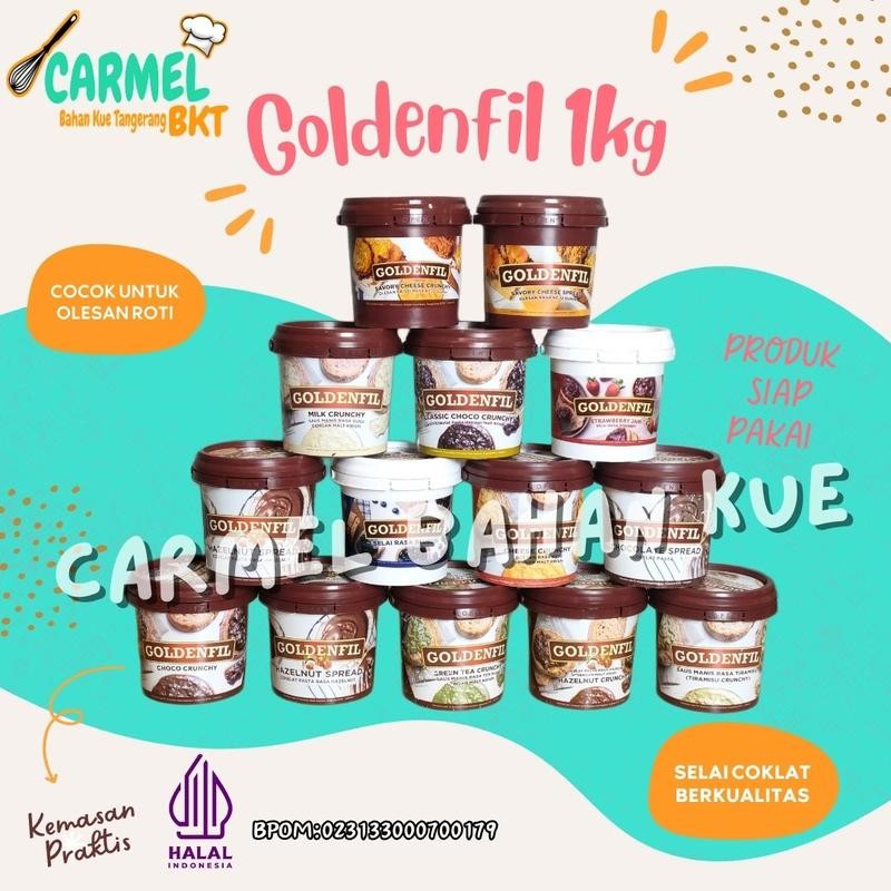 

TANGERANG Selai Goldenfil Crunchy 1kg Pak Coklat golden fil