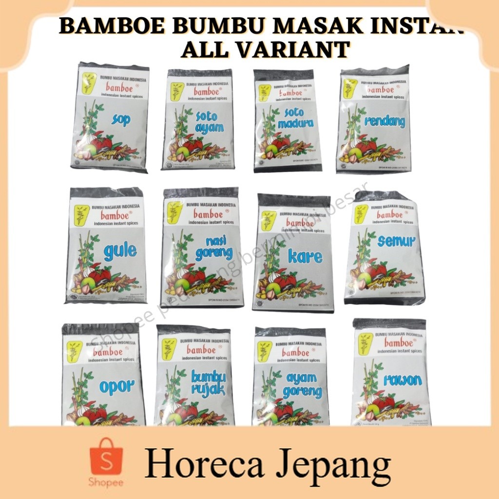 

Bamboe Ada banyak varian/ Bamboe Ada banyak varian/ Bamboe Bumbu Masak Instan Kemasan Lama Termurah/ Bumbu Masak Bamboe all Varian/ Bamboe Bumbu Racik/ Bamboe Bumbu Dapur/ Kemasan Lama