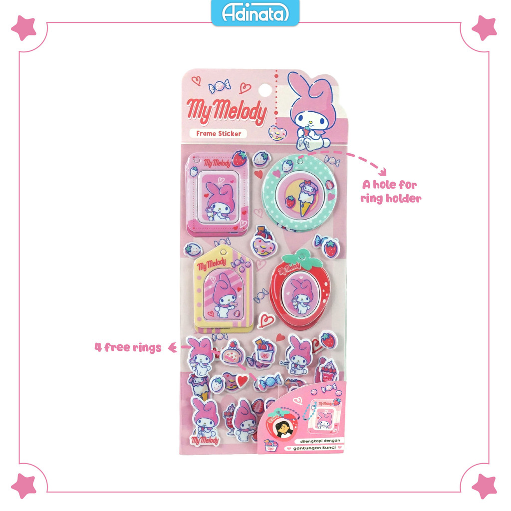 

My Melody Frame Stickers 2513-6151 / Stiker - Adinata