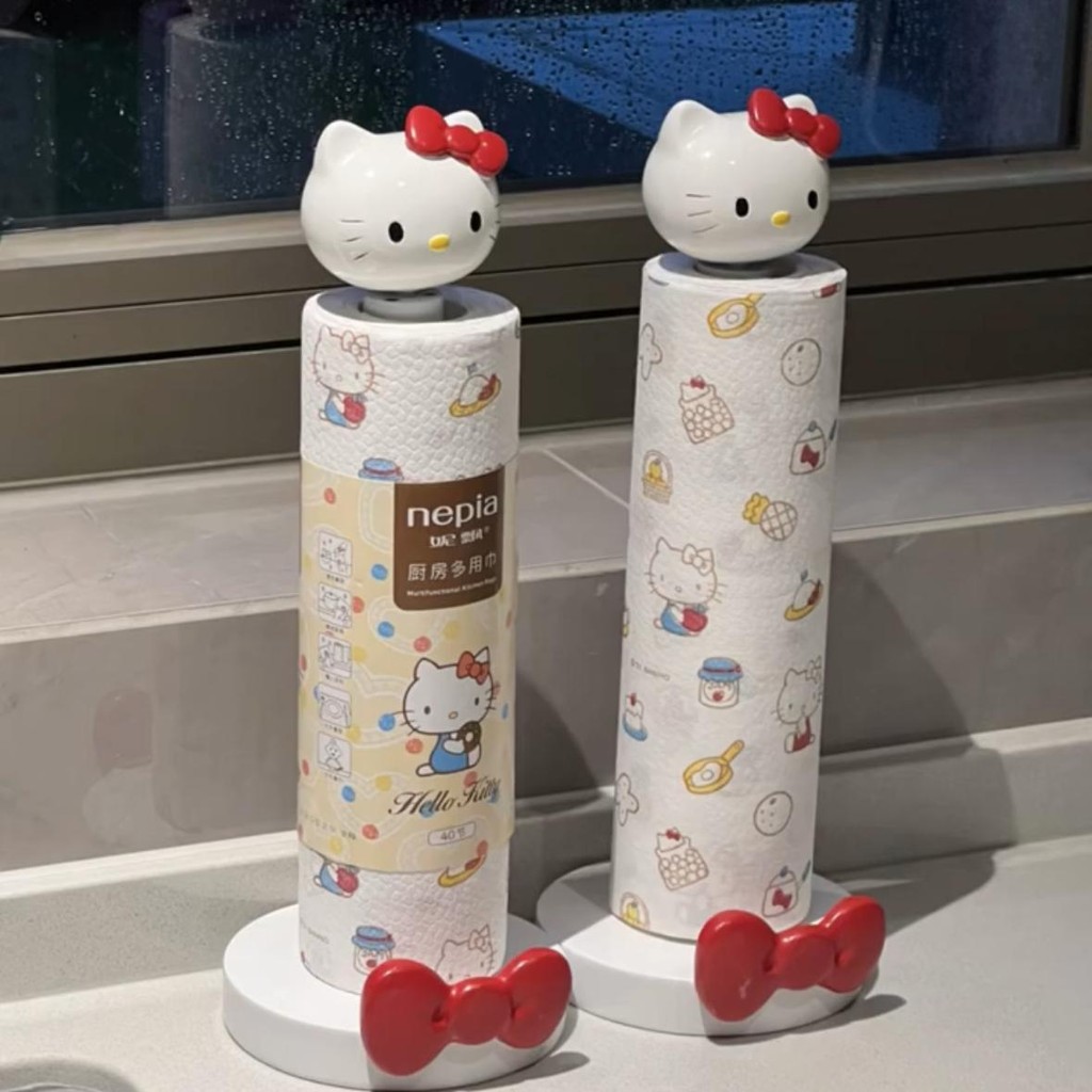 Tempat Tisu Lap Dapur Bersih Gulungan Karakter Hellokitty Lucu Estetik