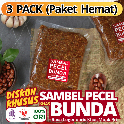 

PROMO Bumbu kacang lezat sambal pecel asli bunda original mbak pri paket hemat khusus sambel
