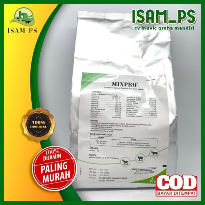 suplemen mixpro premix mineral vitamin prebiotik hewan ternak