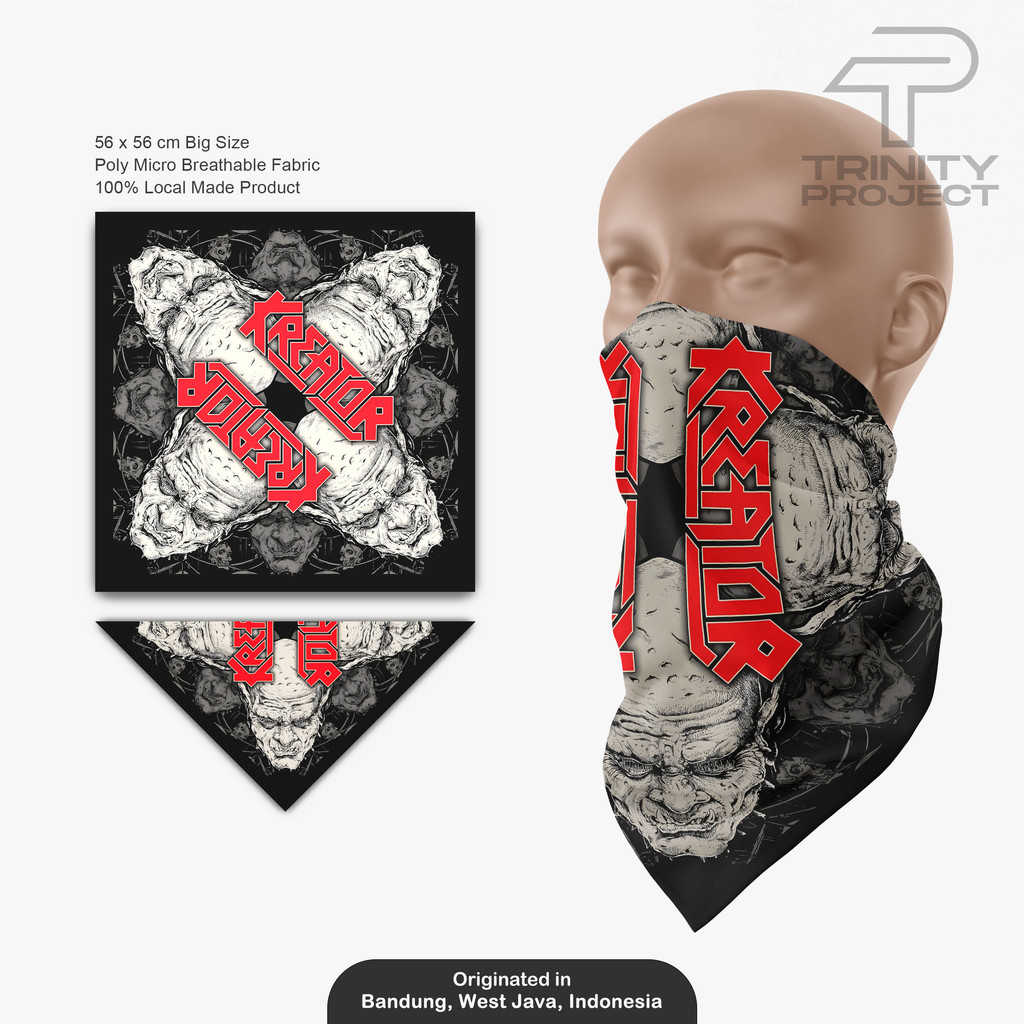 Kreator - Bandana /Paisley Masker Scarf /Band Death Metal /Bandana Slayer Unisex /Skena Aksesoris Ou