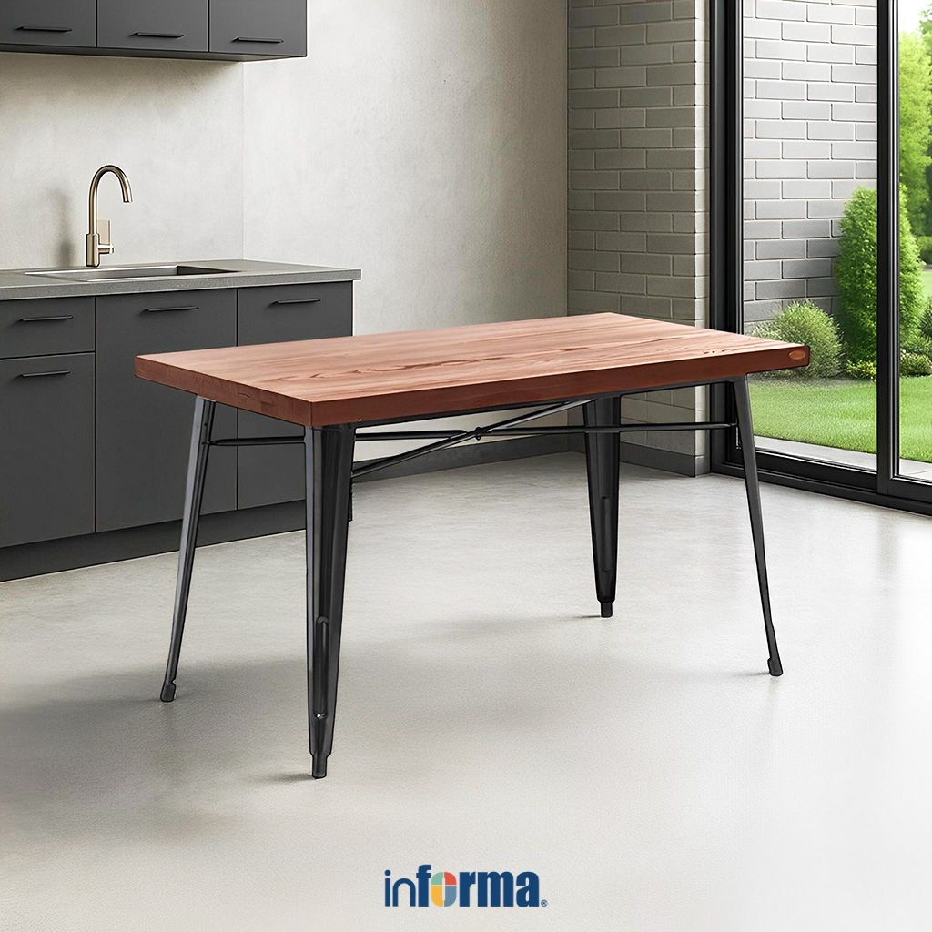 Informa London Elm Meja Tamu Edge Rectangle 130x70x75 cm - Hitam Coffee Table Meja Ruang Tamu Serbag