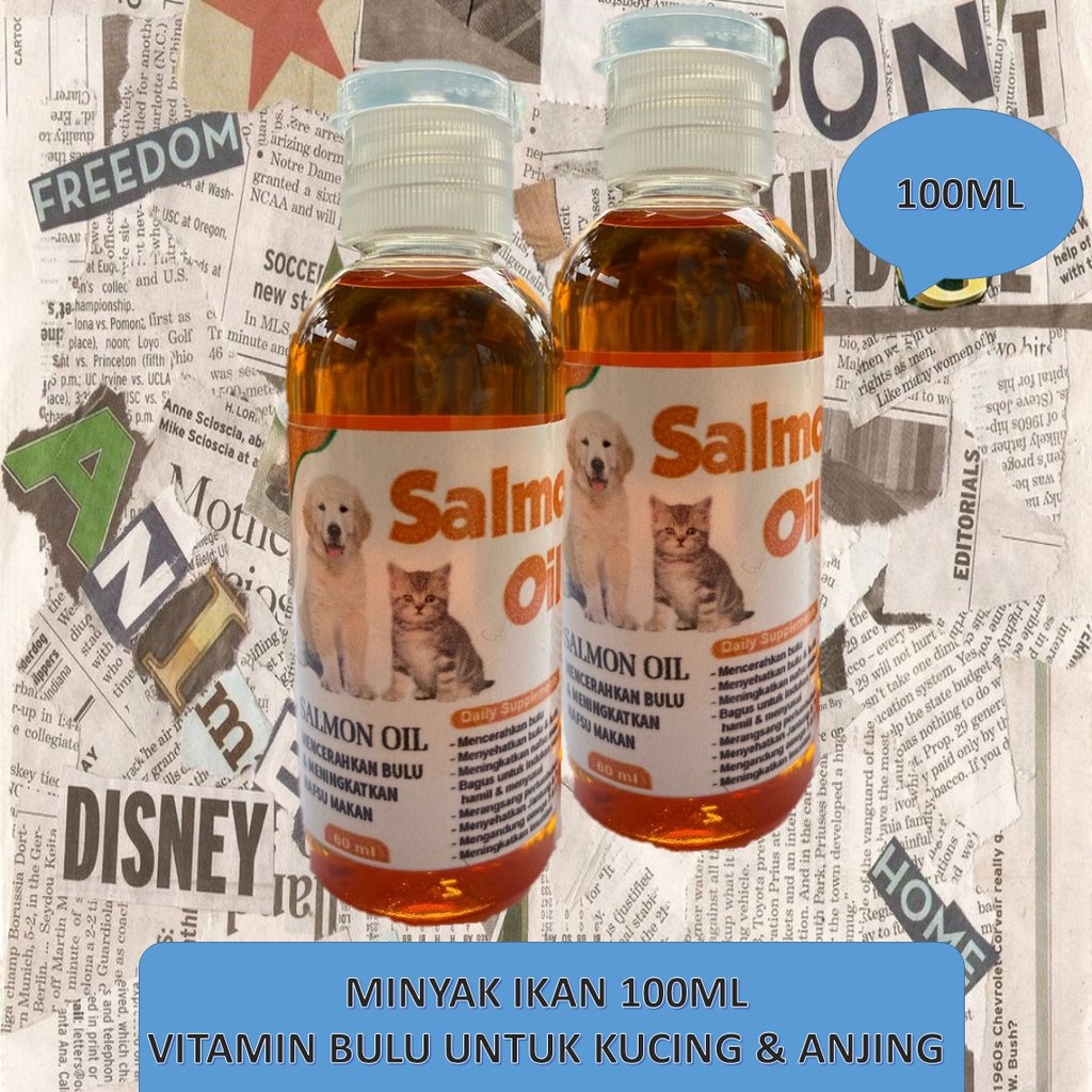 Minyak Salmon Murni 100% - Minyak Salmon Kucing Anjing - Salmon Oil Vitamin - Minyak Ikan Salmon Unt
