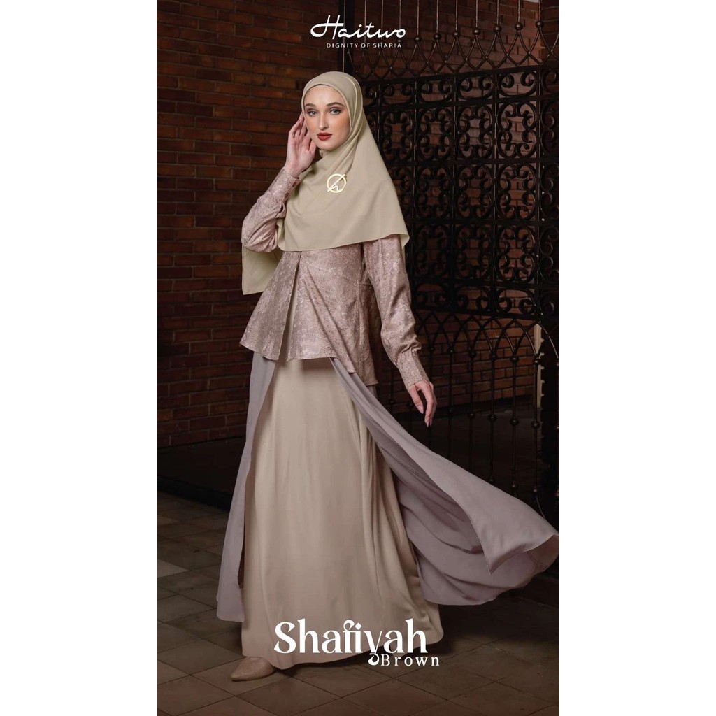 Haitwo Shafiyah Gamis Wanita Inner Outer Terpisah Tanpa Hijab