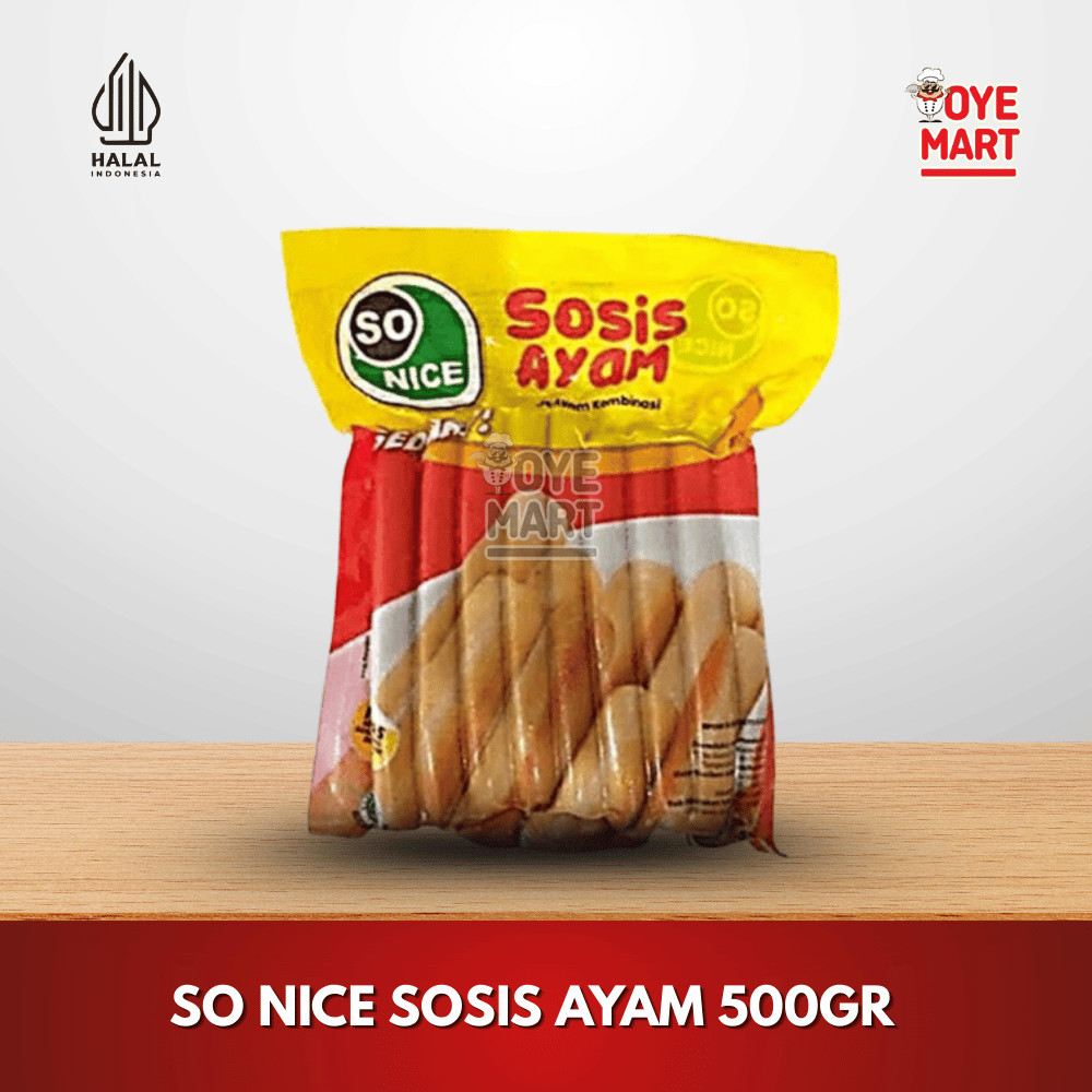 

SO NICE SOSIS AYAM SEDAP 500GR / SOSIS AYAM FROZEN FOOD