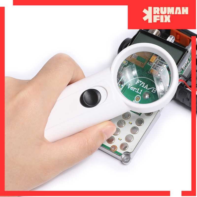 

Kaca Pembesar 8X Lup LED Pegangan 35mm