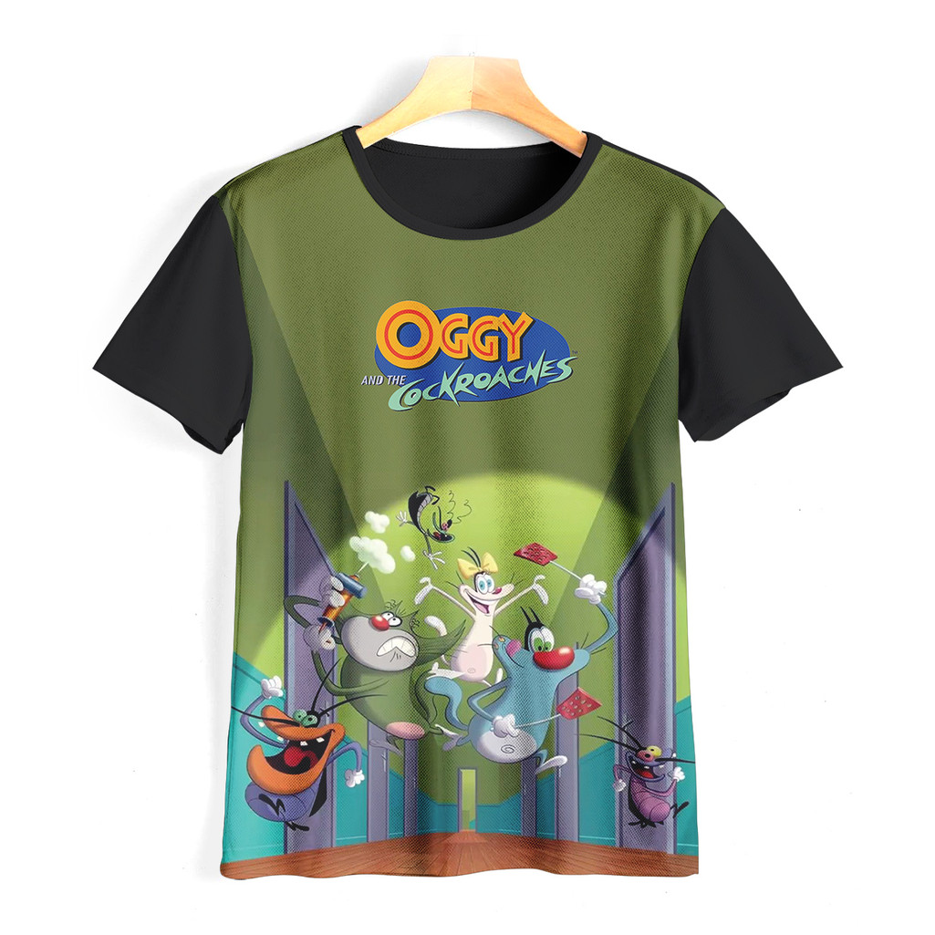 Kaos Oggy and the Cockroaches Keren dan Adem | Kaos Kartun Oggy Anak | 055KD004 Oggy