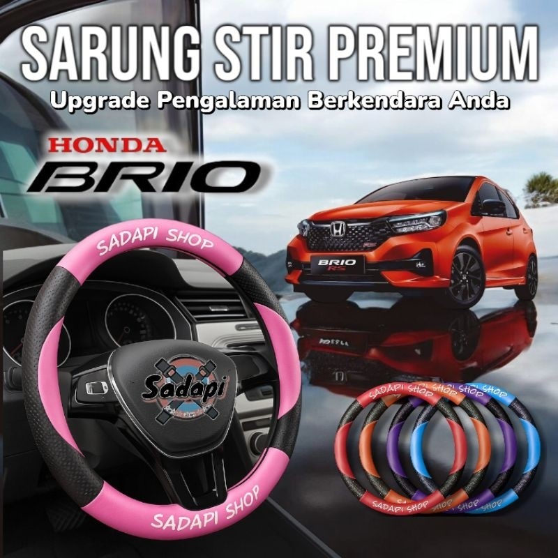 Sarung Stir Mobil Honda Brio, Cover Stir Mobil Brio, Sarung Stir Minibus