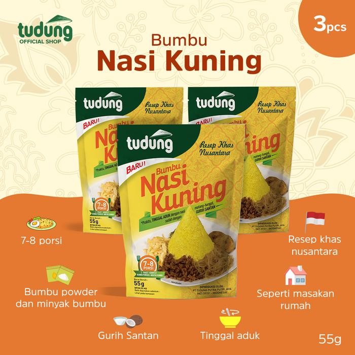 

A dlTudung Bumbu Nasi Kuning 55gr Bundling 3pcs