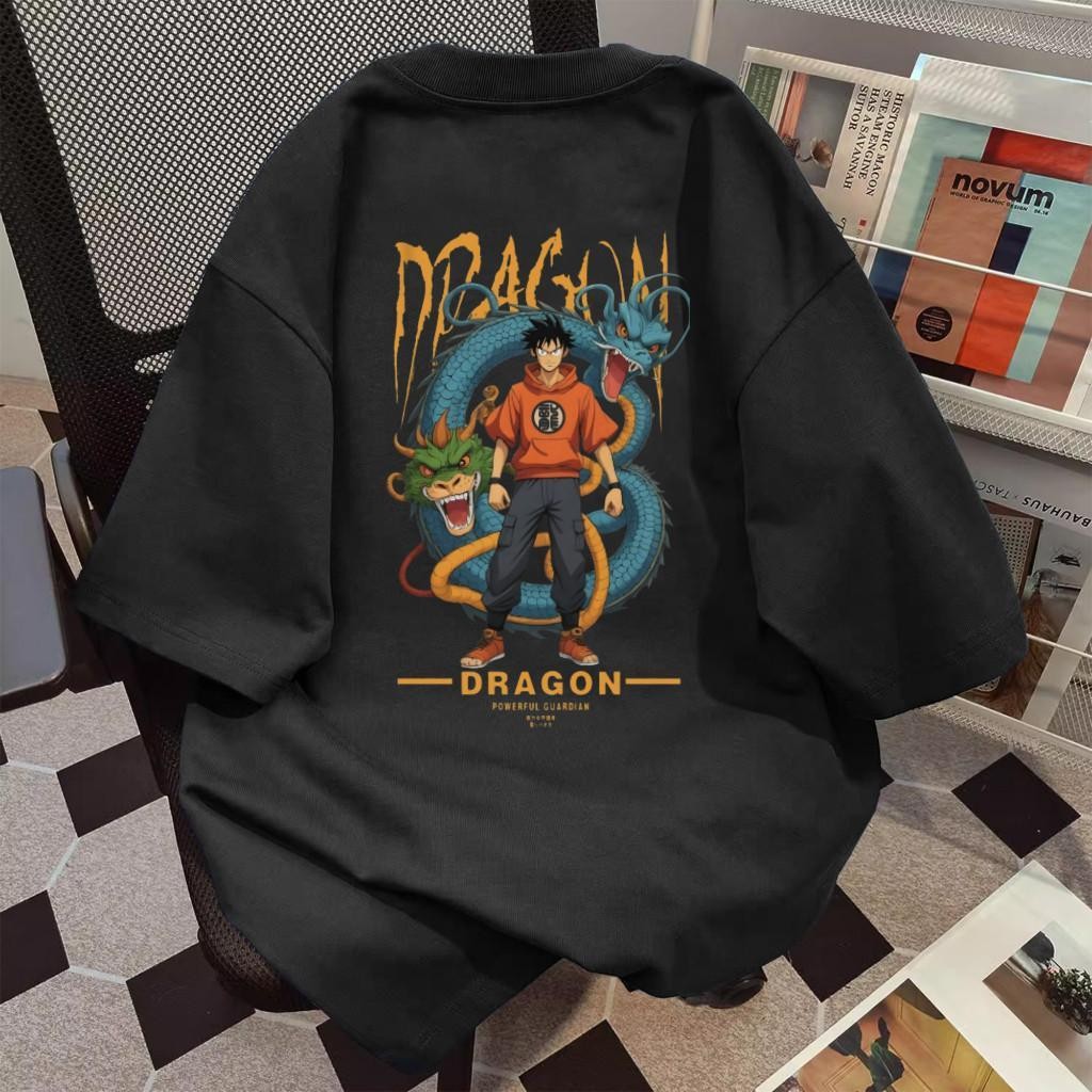 JKTee Kaos Oversize Laki-Laki T-Shirt Lengan Pendek Cotton-Dragon Ball-Kekinian Terbaru Import Atasa