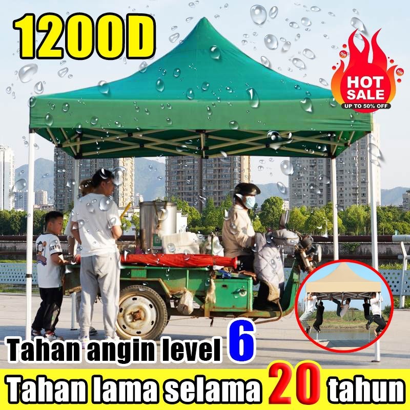 【Tahan angin level 6】 Terpal Atap Tenda Lipat Tenda Bazar Outdoor Tenda Terpal Atap Tenda Polyester 