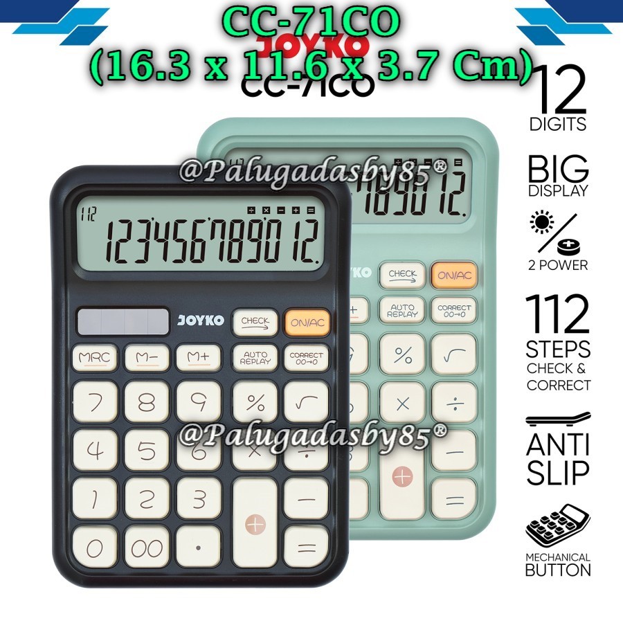 

(1 Biji) GROSIR Kalkulator JOYKO CC-71CO 12 Digits Check & Correct / Calculator Joyko CC-71CO CC-71