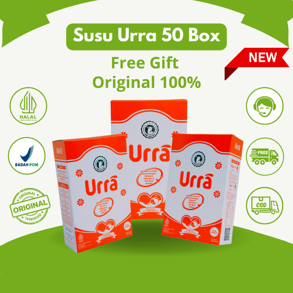 

Susu Urra 50 Box Original 100% Susu Kambing Saanen Eropa Premium
