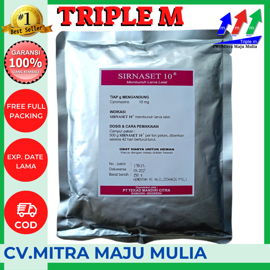 SIRNASET 10 250 GRAM - OBAT LARVA LALAT 3M