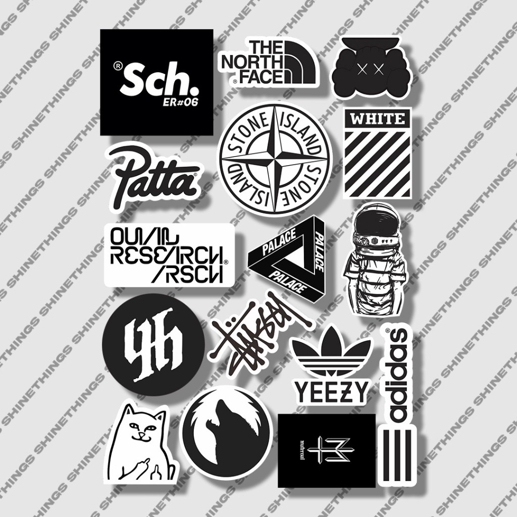 

16pcs stiker pack brand hype MATERNAL SCH STONE ISLAND