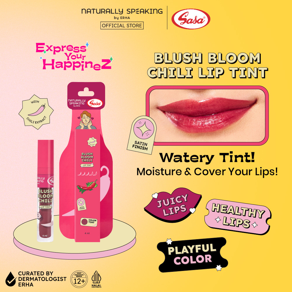 Naturally Speaking x SASA - Blush Bloom Chili  Lip Tint 4ML