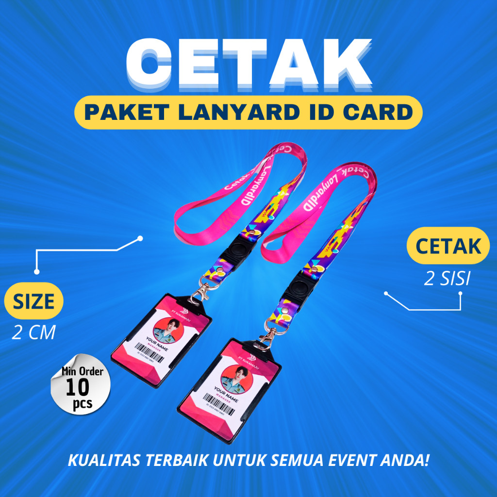 

Sepaket Lanyard ID Card Premium Cocok Untuk Event dan Acara Kantor