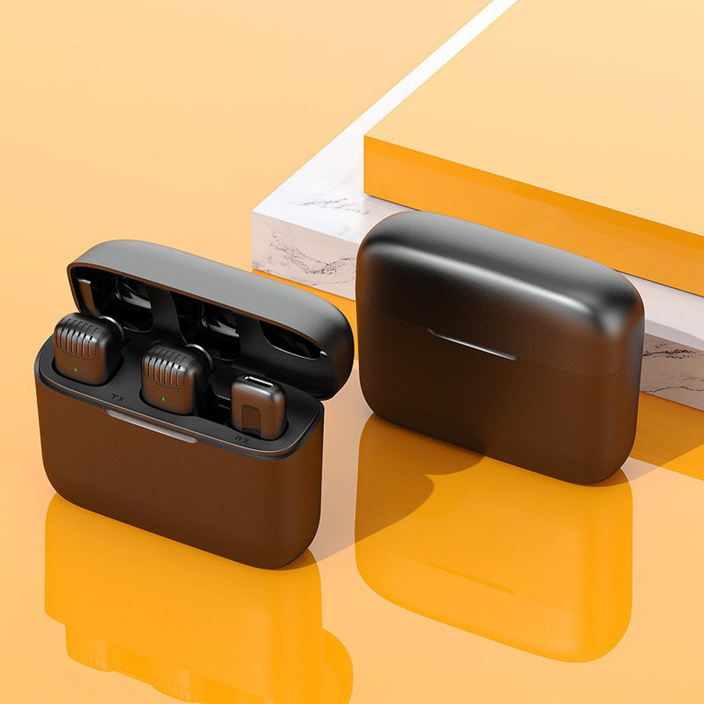 Wireless Lavalier Microphone Plug & Play Lapel Mic with Charging Case for TikTok YouTube Facebook Li