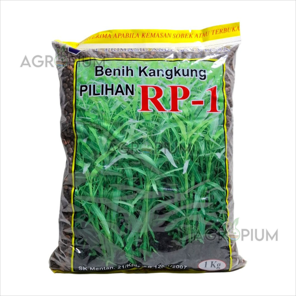 Benih Kangkung Daun Sempit 1 Kg Pilihan RP-1 Kemasan Pabrik Primasid