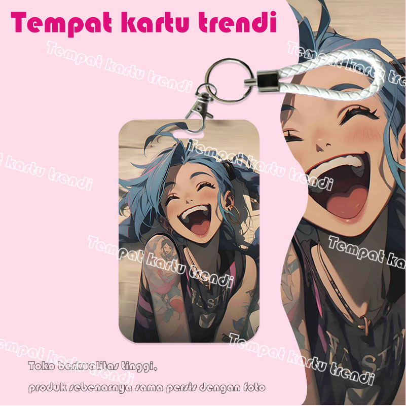 

ID Card Holder, League of Legends Kawaii Jinx Card Holder, cocok untuk kantor/sekolah, kartu pelajar/kartu transportasi, kartu akses, ID card, Flazz, kartu kredit elektronik dan uang elektronik.