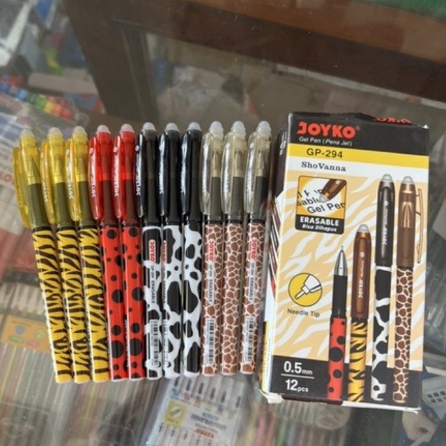 

( 1 pcs ) Joyko Erasable Gel Pen ShoVanna / Pulpen Pena Bisa Dihapus GP-294 Gp294 ShoVanna harga 1 pcs ( tersedia harga lusin )